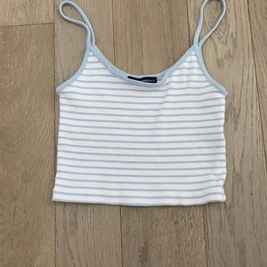 Striped blue and white Brandy Melville tank top.